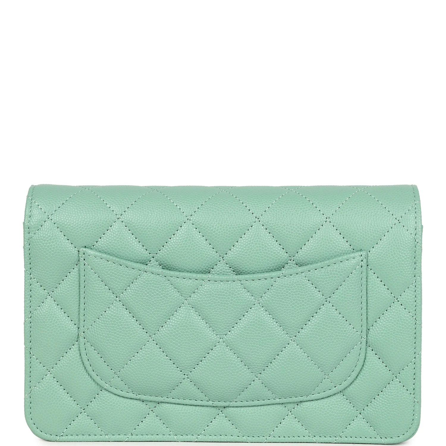 Chanel Wallet On Chain WOC Light Green Caviar Light Gold Hardware - Image 4