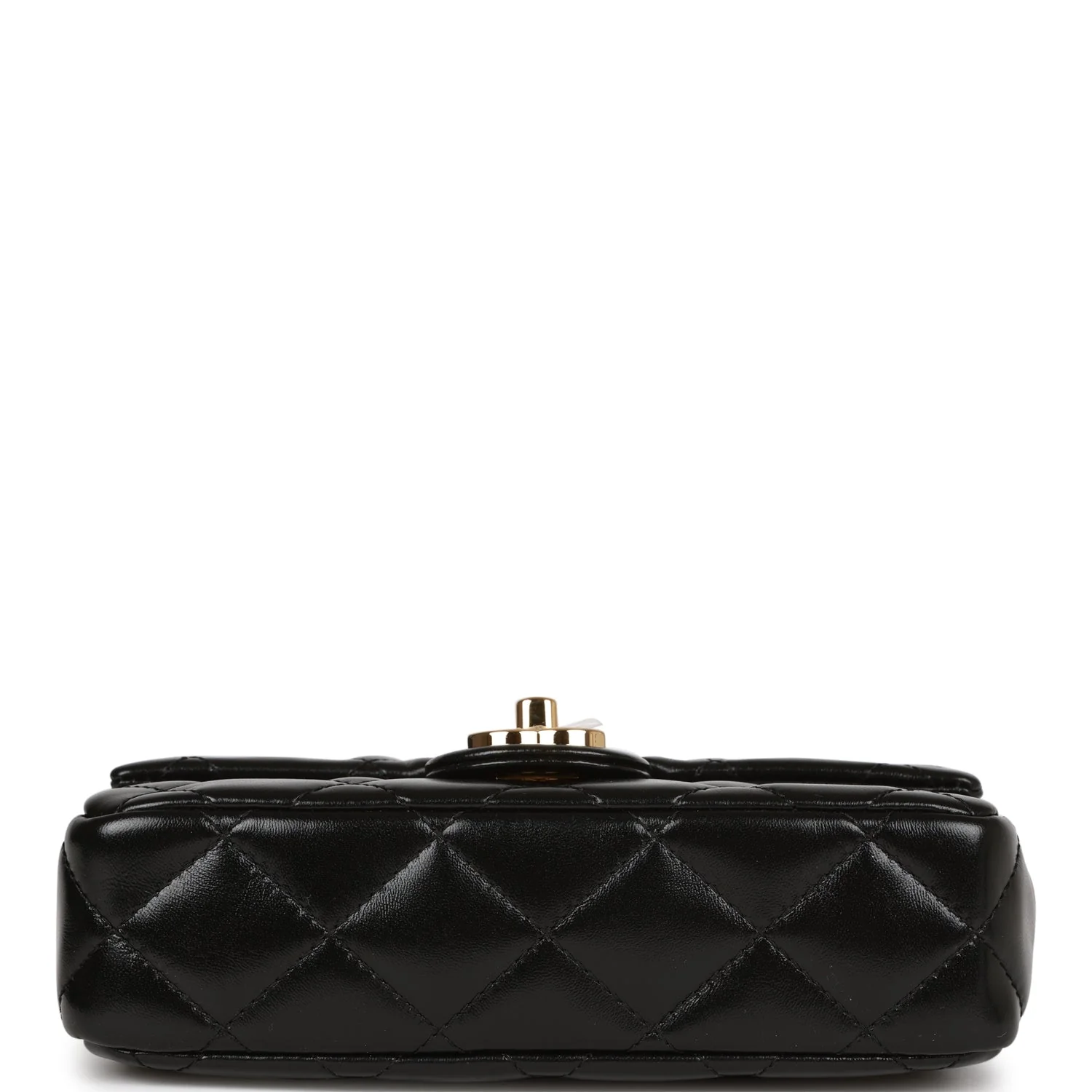 Chanel Mini Rectangular Flap with Top Handle Black Lambskin Gold Hardware - Image 6