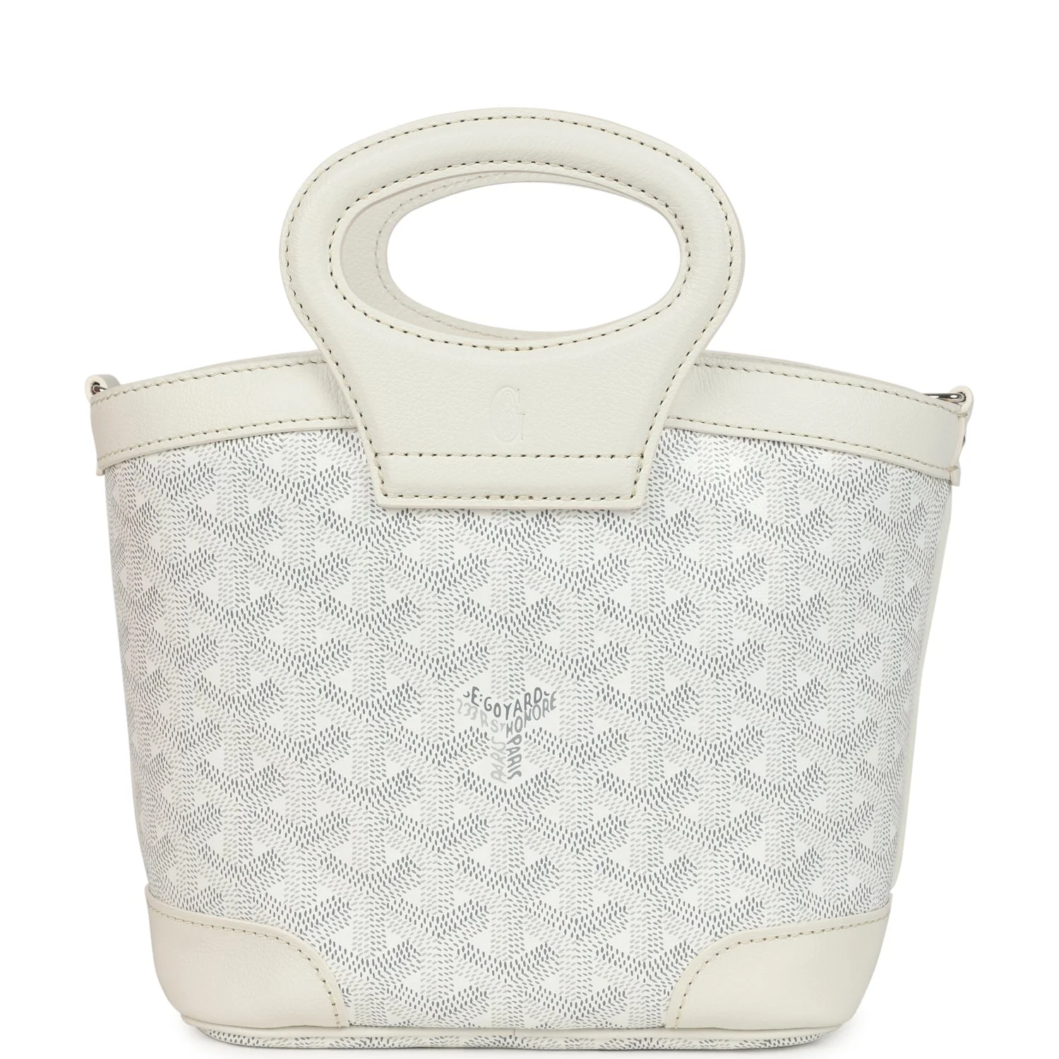 Goyard Goyardine Canvas White Beluga Mini Bag Palladium Hardware - Image 4