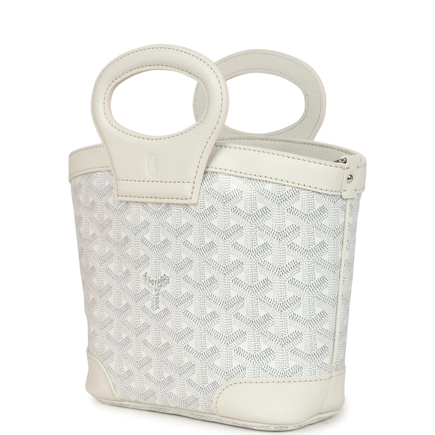 Goyard Goyardine Canvas White Beluga Mini Bag Palladium Hardware - Image 5