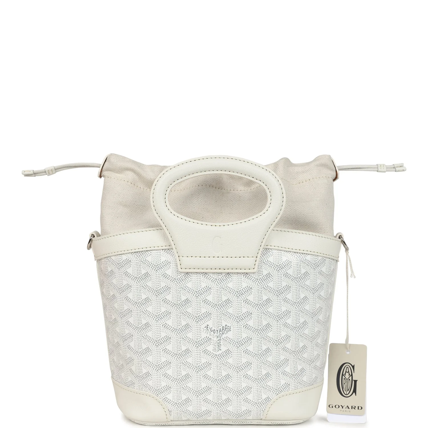 Goyard Goyardine Canvas White Beluga Mini Bag Palladium Hardware - Image 8