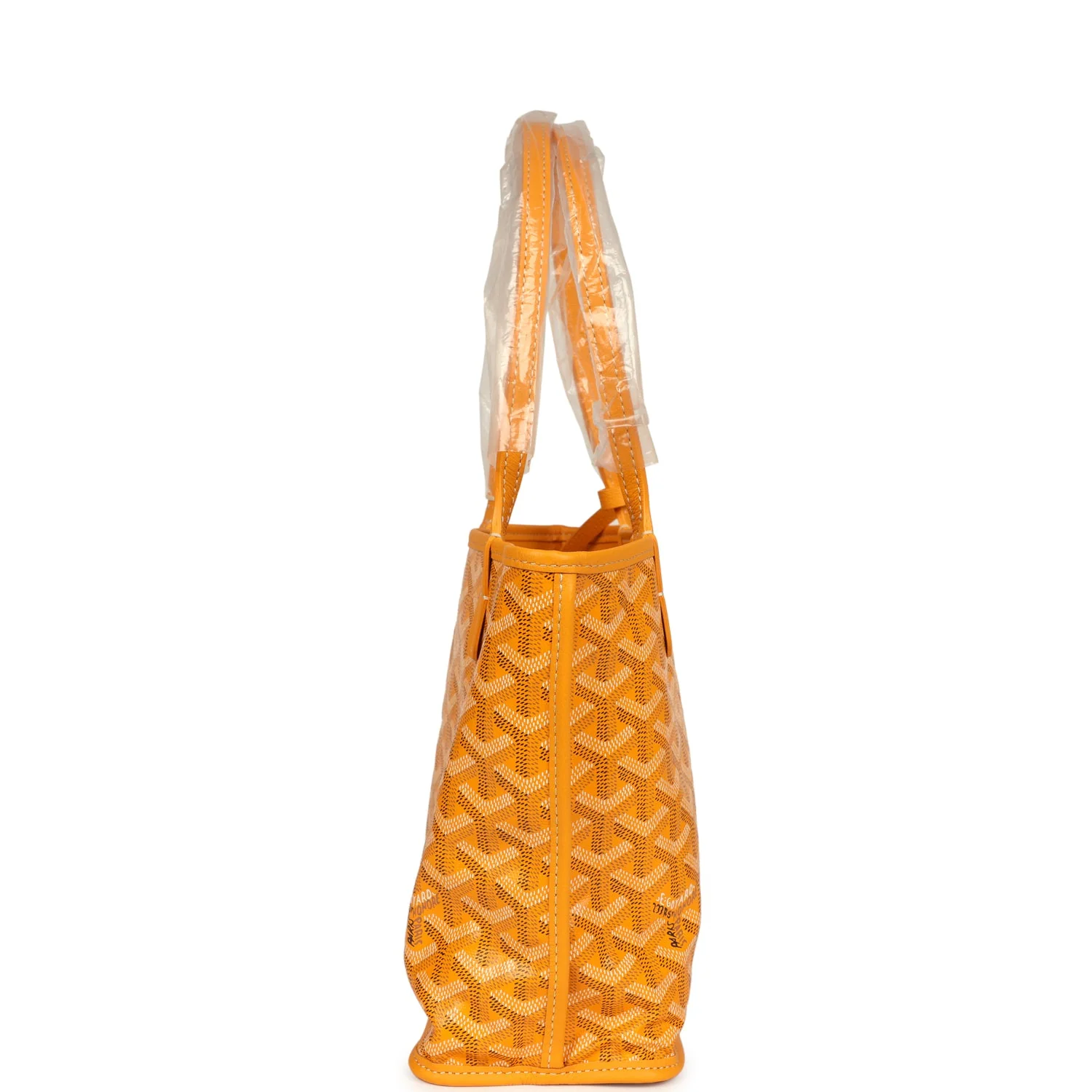 Goyard Goyardine Yellow Anjou Mini Bag Palladium Hardware - Image 3