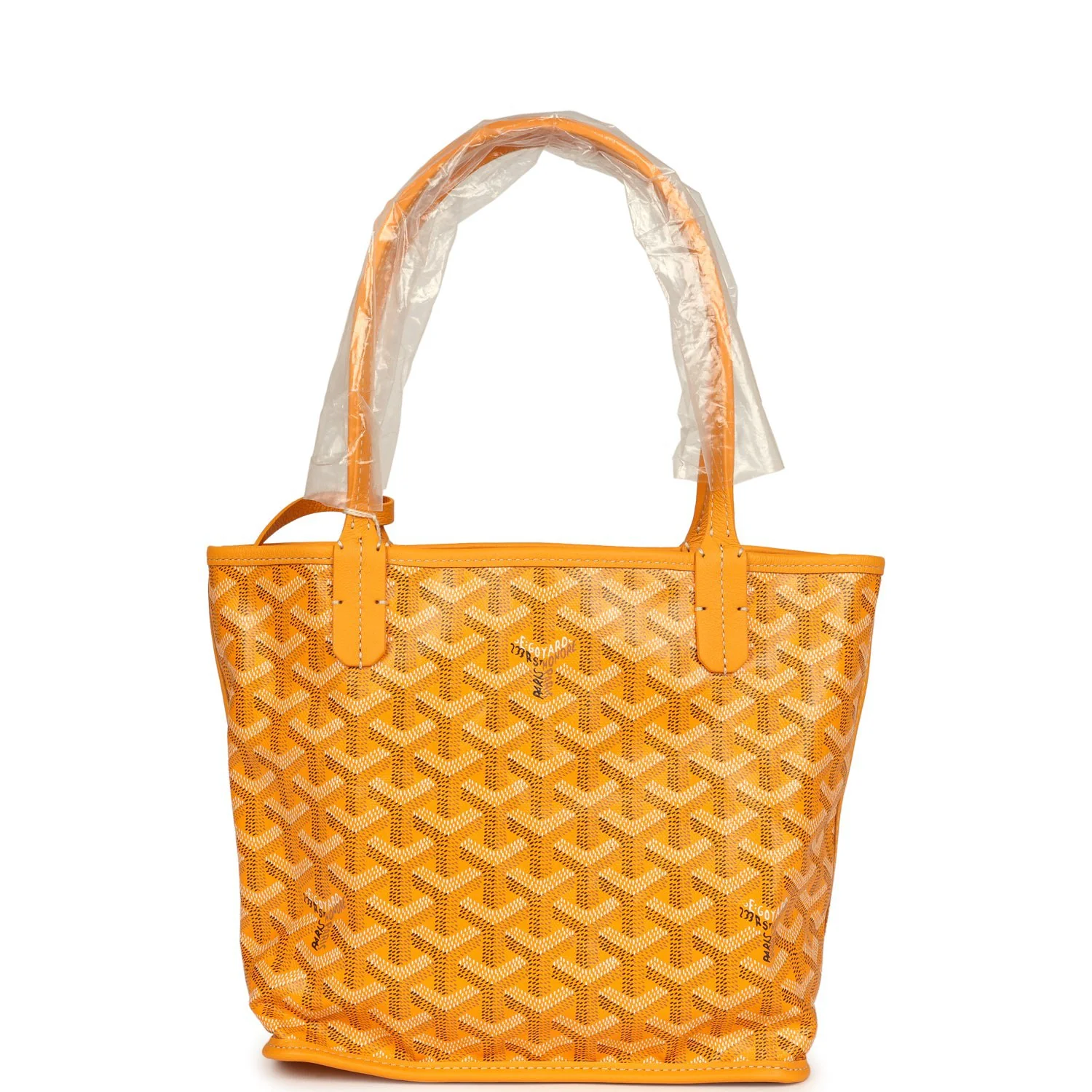 Goyard Goyardine Yellow Anjou Mini Bag Palladium Hardware - Image 4