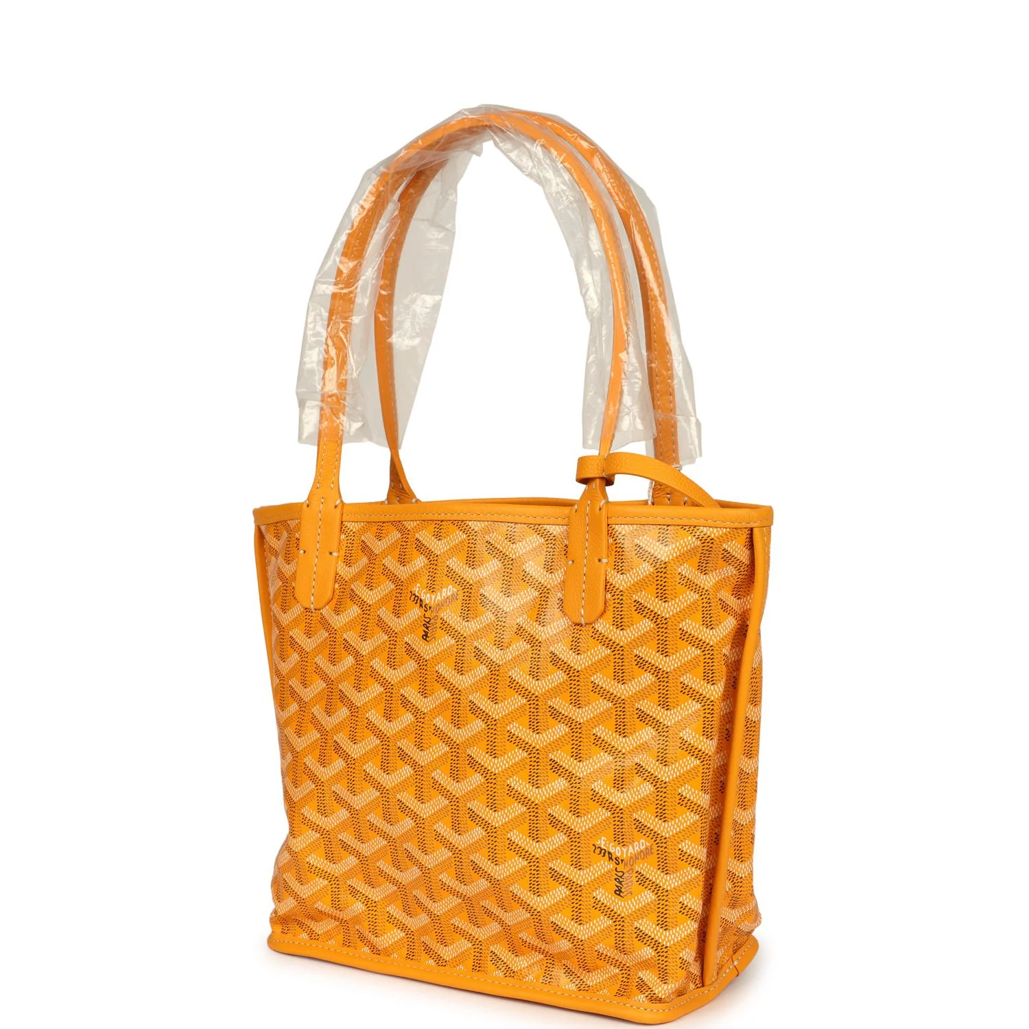 Goyard Goyardine Yellow Anjou Mini Bag Palladium Hardware - Image 5