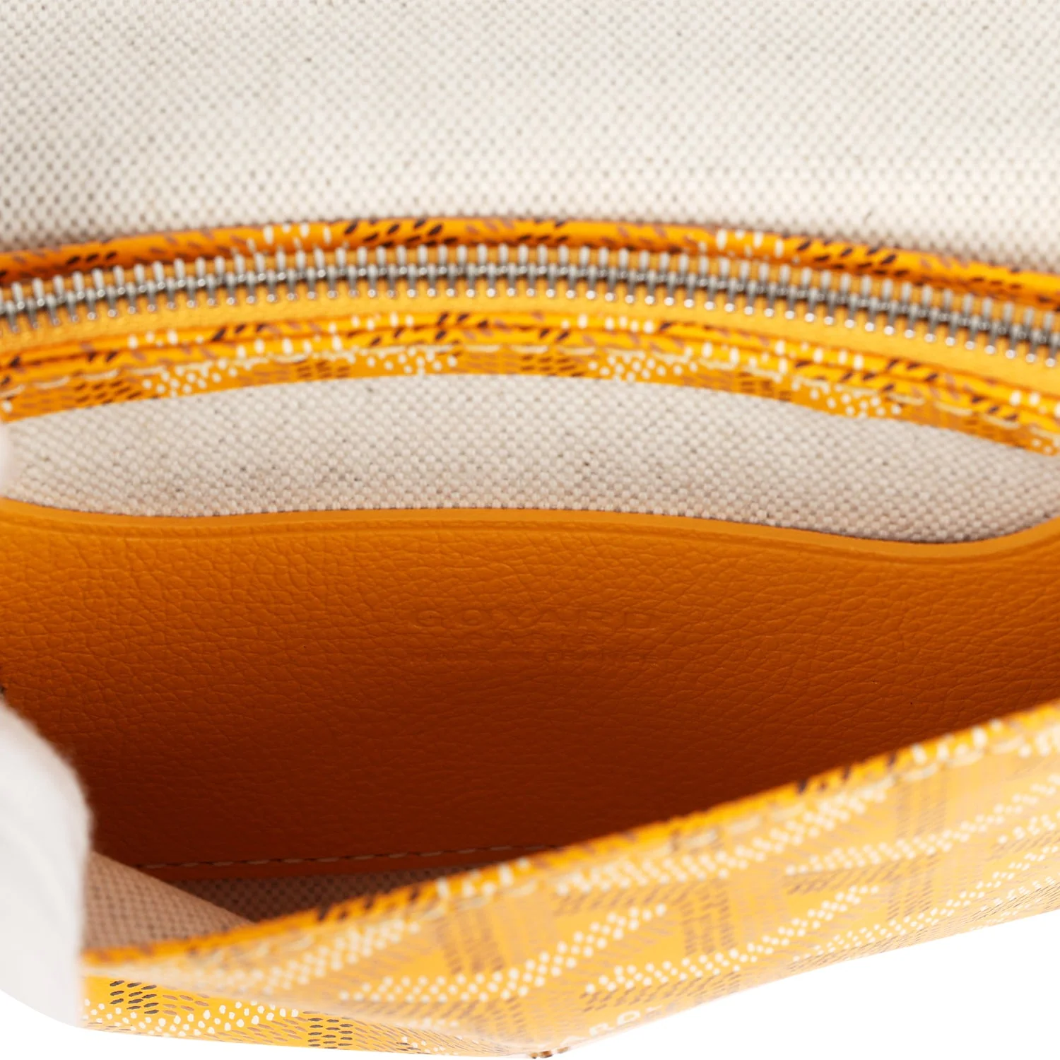 Goyard Plumet Pocket Wallet Yellow Goyardine Palladium Hardware - Image 11