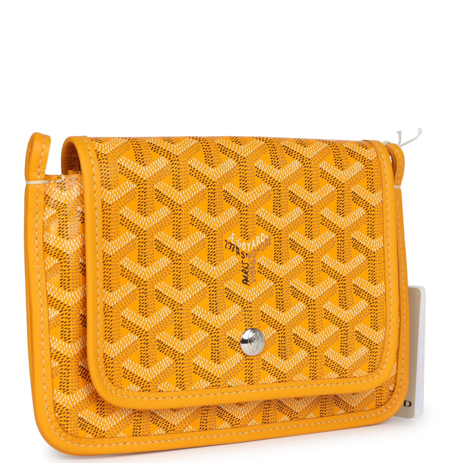 Goyard Plumet Pocket Wallet Yellow Goyardine Palladium Hardware - Image 3