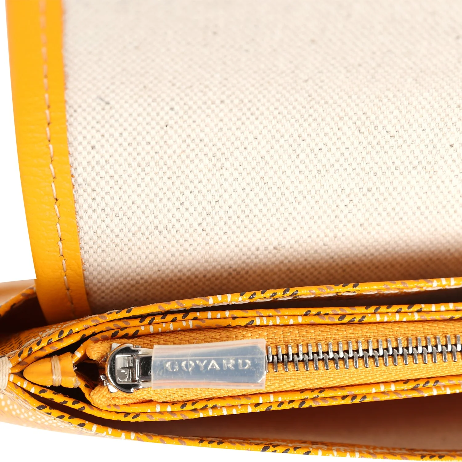 Goyard Plumet Pocket Wallet Yellow Goyardine Palladium Hardware - Image 9