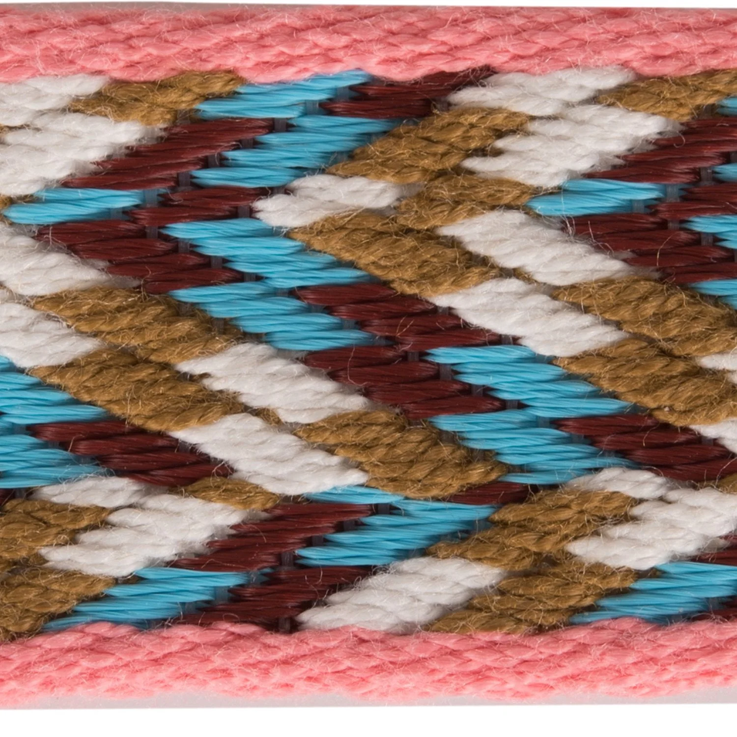 Hermes 25mm Rose D'ete, White and Rouge Sangle ZigZag (Strap) 105cm - Image 3