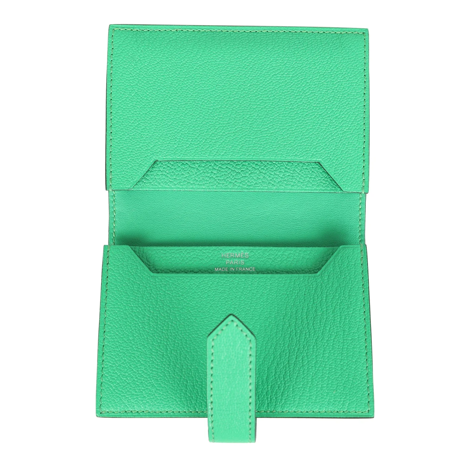 Hermes Bearn Card Holder Vert Comics Chevre Mysore Palladium Hardware - Image 7