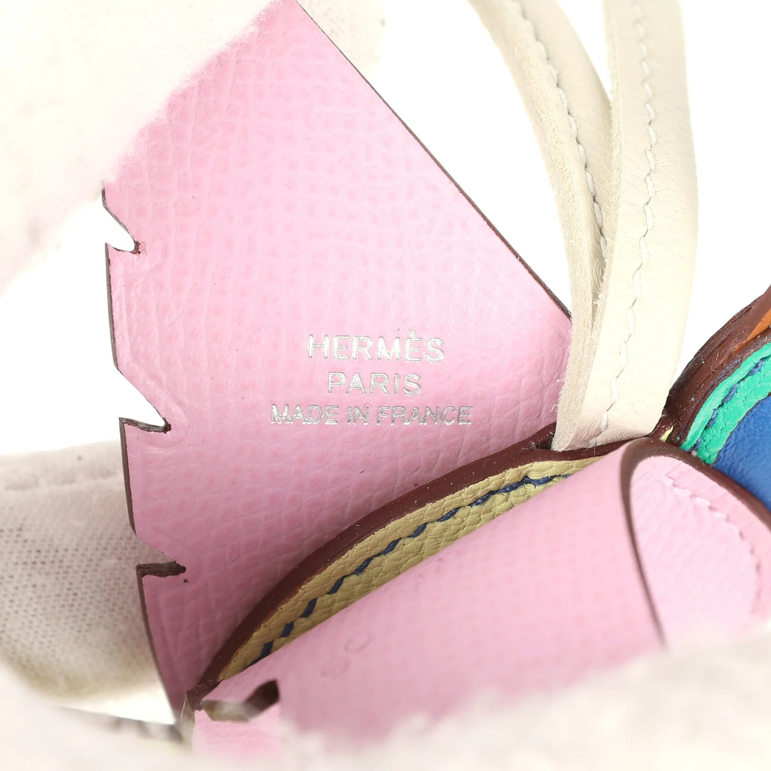 Hermes Birdy Charm Bleu De France, Craie, Mauve Sylvestre, Jaune Bourgeon, Menthe, Gold Epsom, Chevre & Swift Palladium Hardware - Image 3