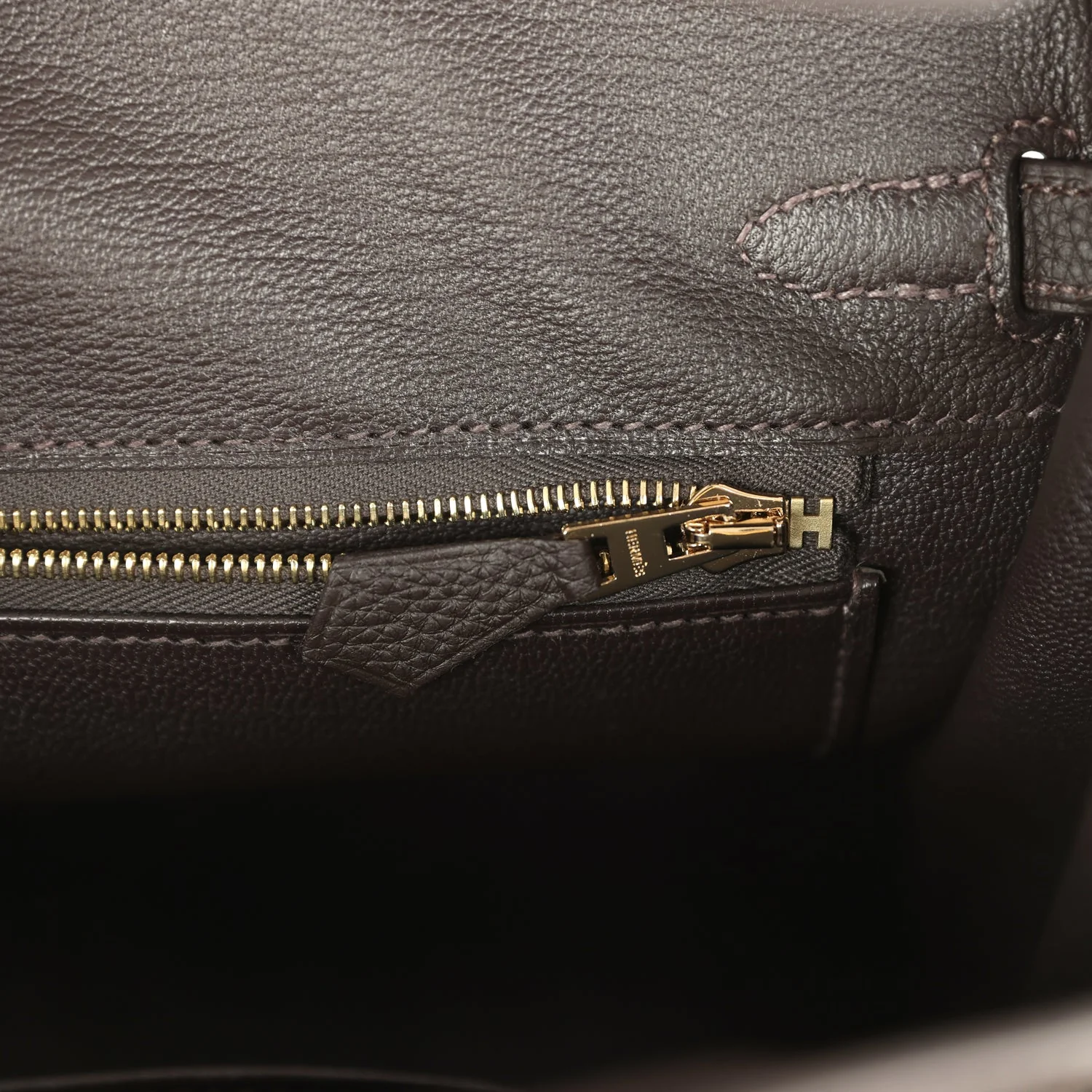 Hermes Birkin 25 Bai-Brun Togo Gold Hardware - Image 9