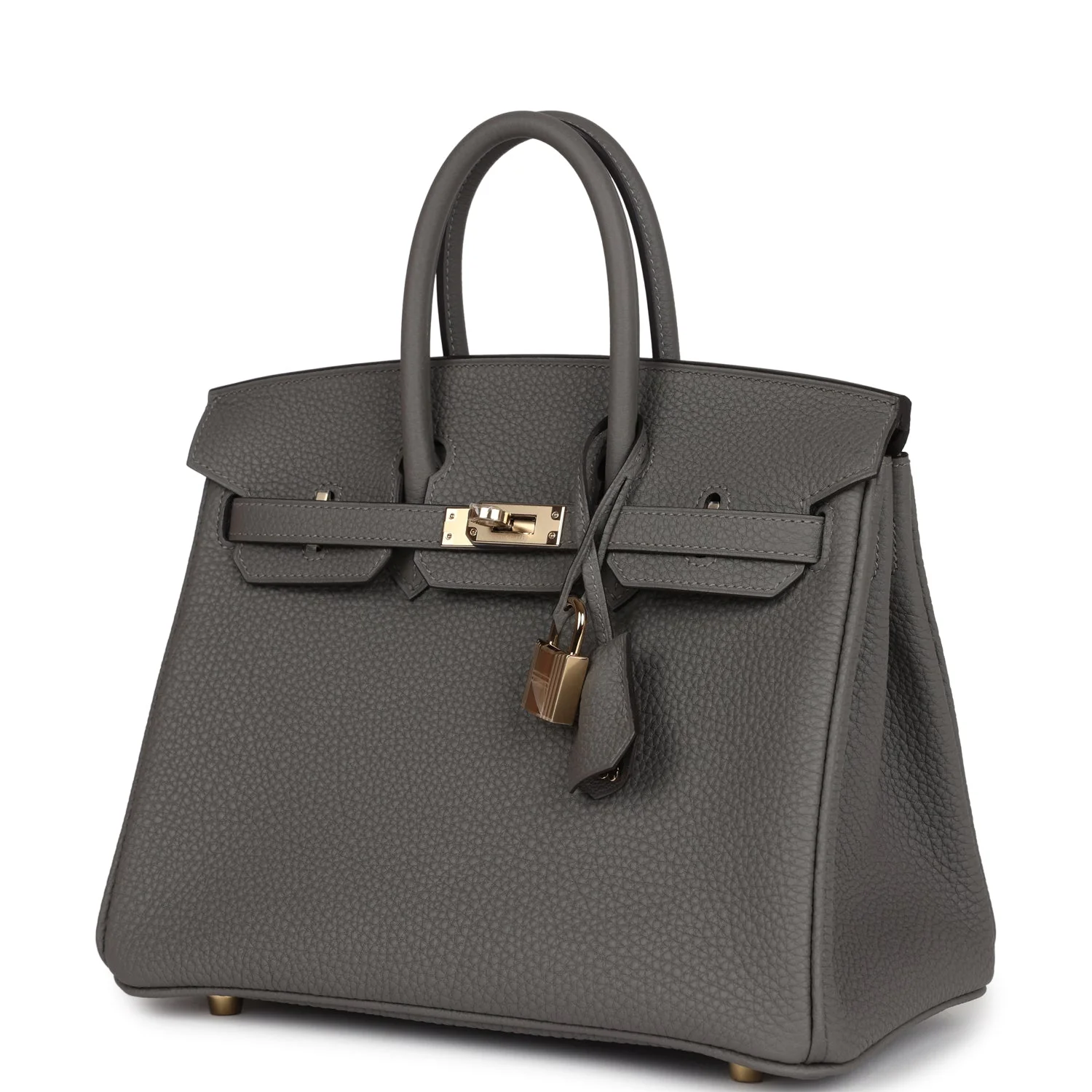 Hermes Birkin 25 Gris Meyer Togo Permabrass Hardware - Image 5
