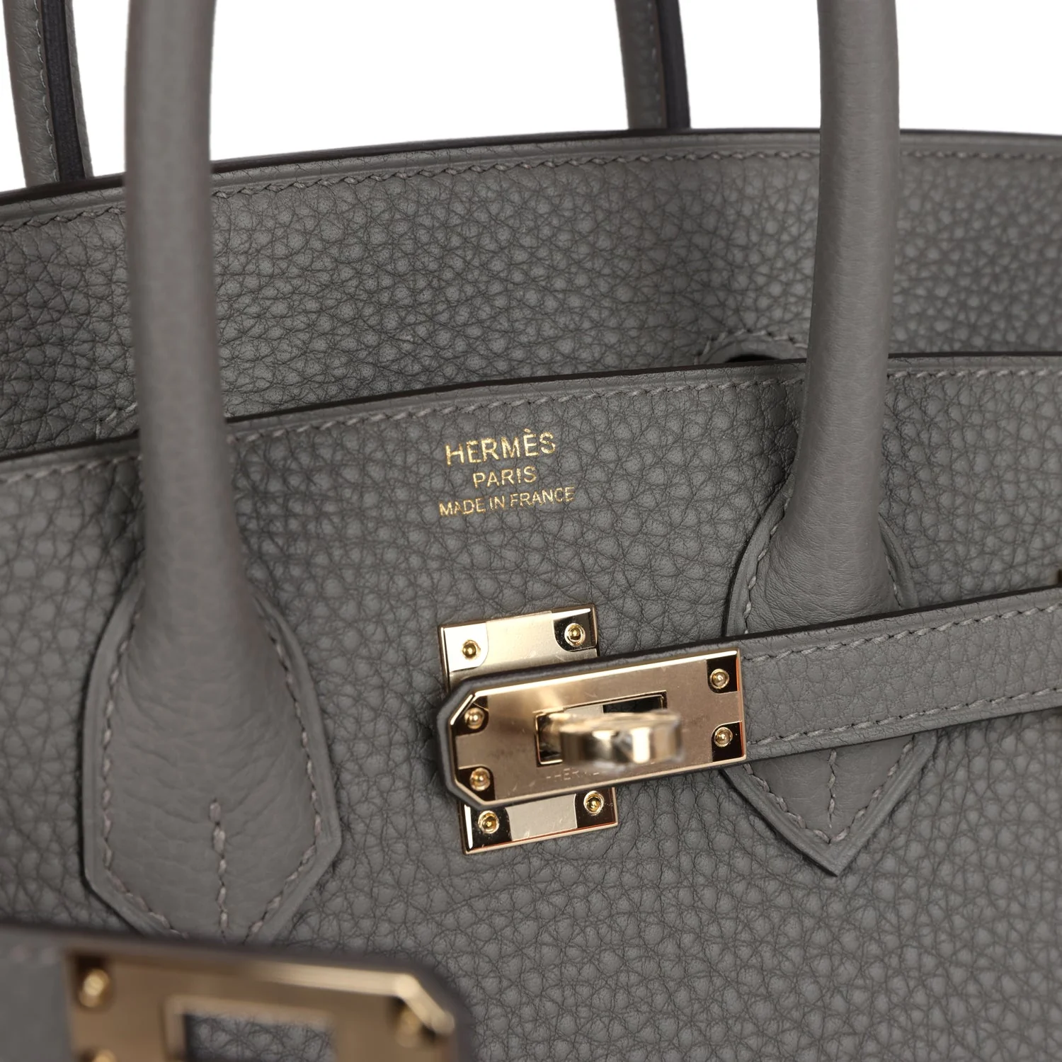 Hermes Birkin 25 Gris Meyer Togo Permabrass Hardware - Image 7