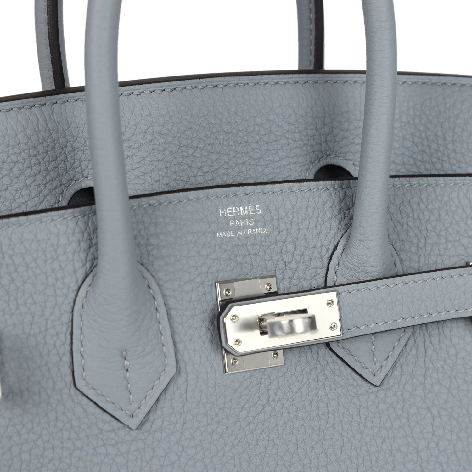Hermes Birkin 25 Gris Pantin Togo Palladium Hardware - Image 7