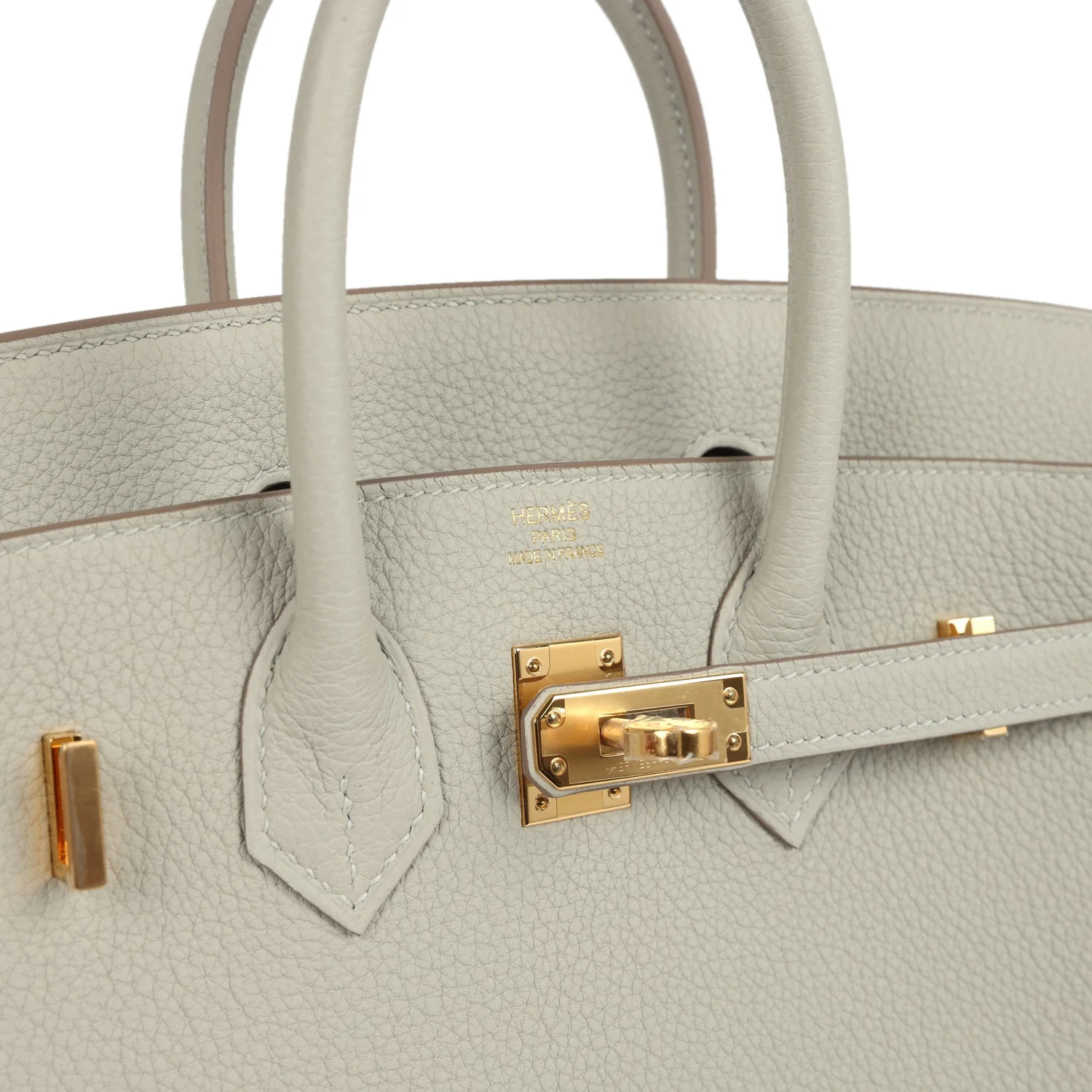 Hermes Birkin 25 Gris Perle Togo Gold Hardware - Image 7