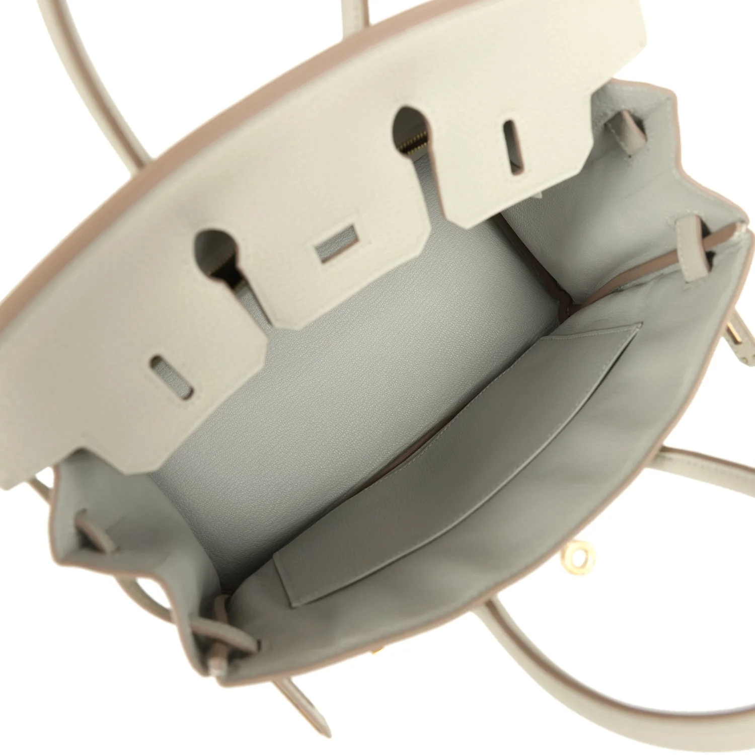 Hermes Birkin 25 Gris Perle Togo Gold Hardware - Image 9