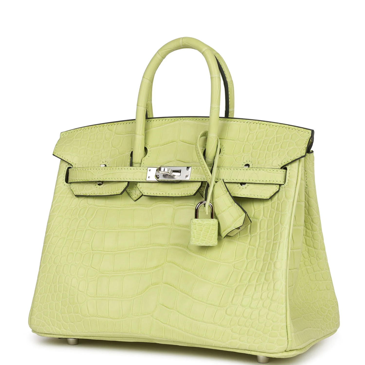 Hermes Birkin 25 Jaune Bourgeon Matte Alligator Palladium Hardware - Image 5
