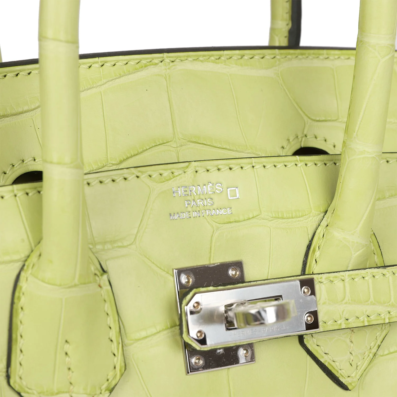 Hermes Birkin 25 Jaune Bourgeon Matte Alligator Palladium Hardware - Image 7