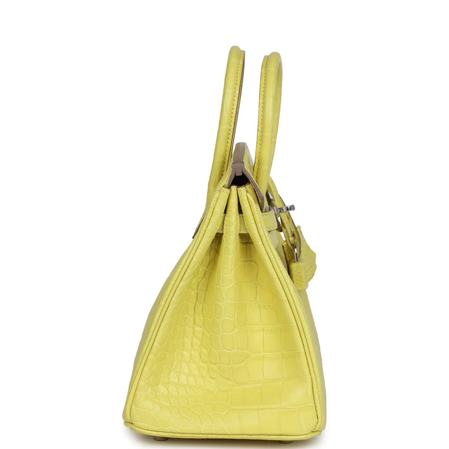Hermes Birkin 25 Lime Matte Alligator Palladium Hardware - Image 3