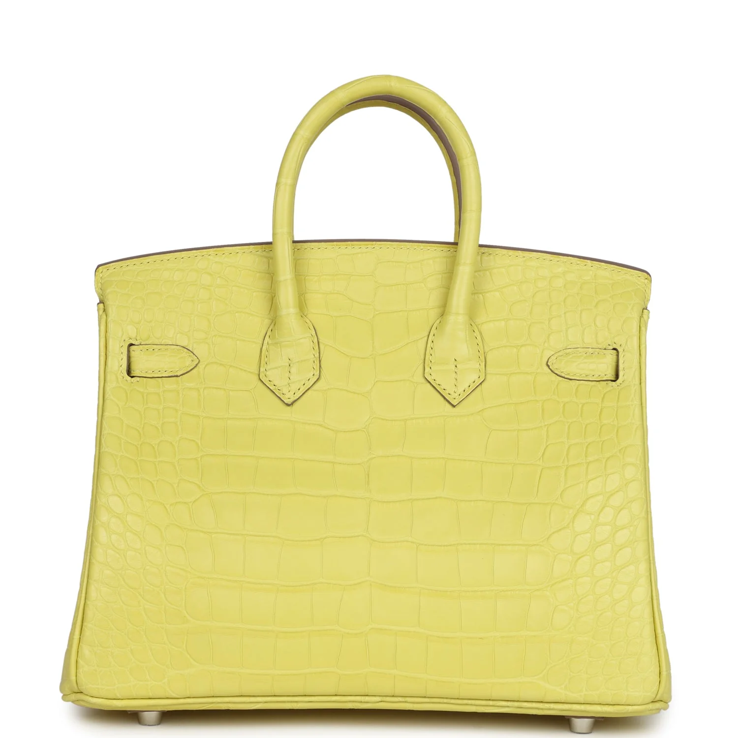 Hermes Birkin 25 Lime Matte Alligator Palladium Hardware - Image 4