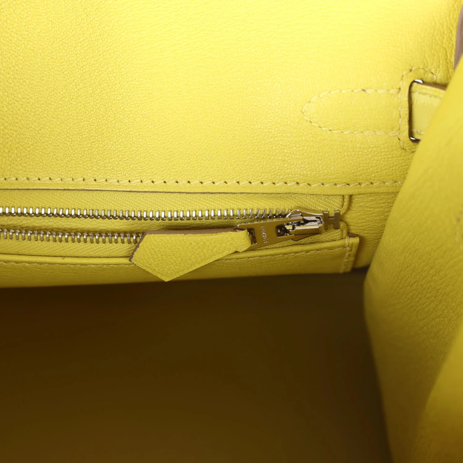 Hermes Birkin 25 Lime Matte Alligator Palladium Hardware - Image 9