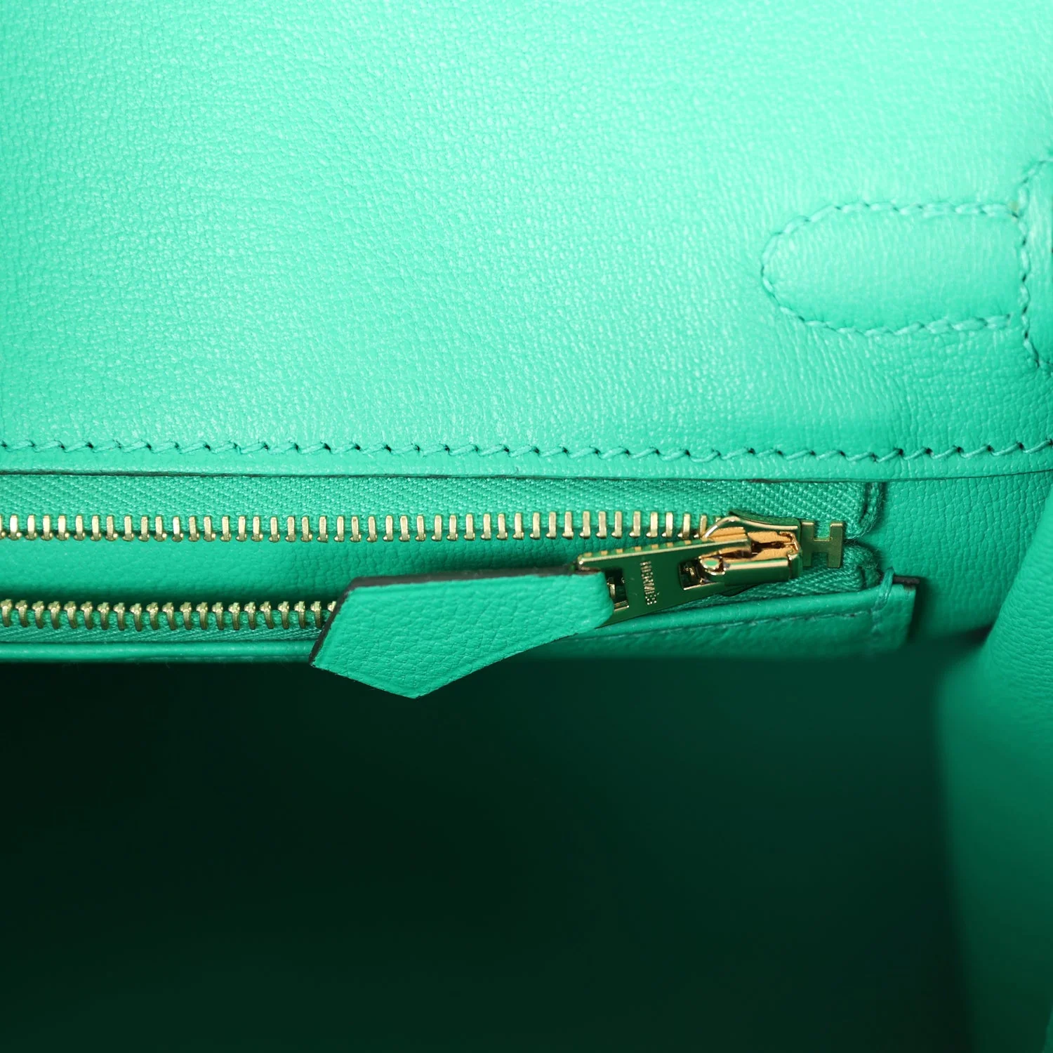 Hermes Birkin 25 Menthe Varanus Niloticus Lizard Gold Hardware - Image 9