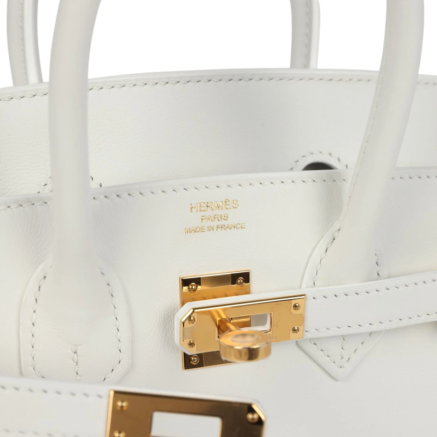 Hermes Birkin 25 New White Swift Gold Hardware - Image 7