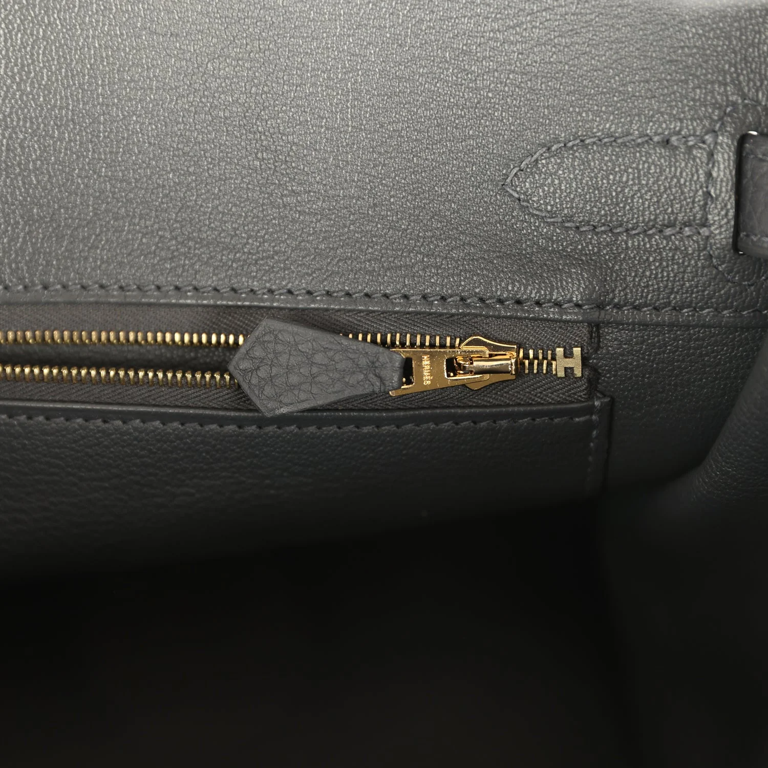 Hermes Birkin 30 Ardoise Togo Gold Hardware - Image 9