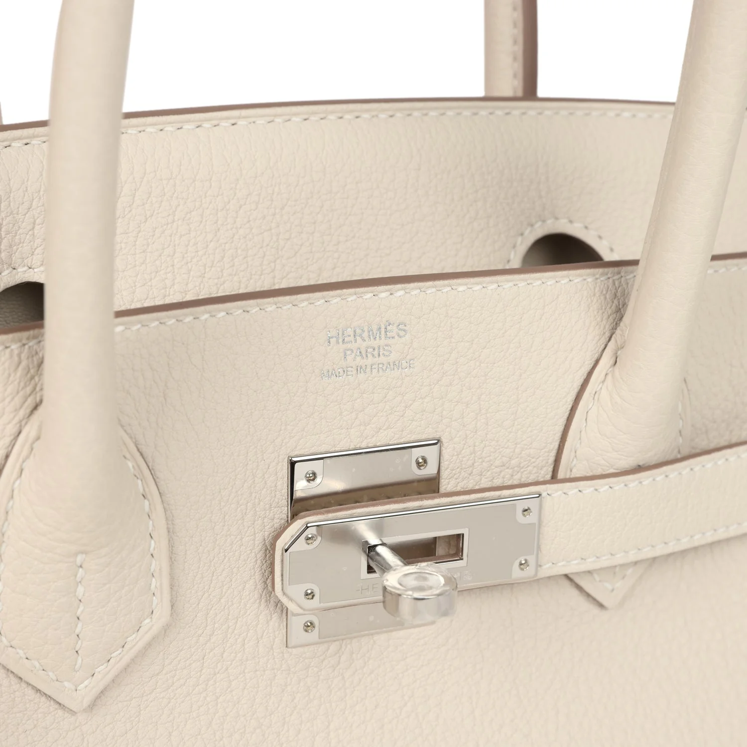 Hermes Birkin 30 Craie Togo Palladium Hardware - Image 7