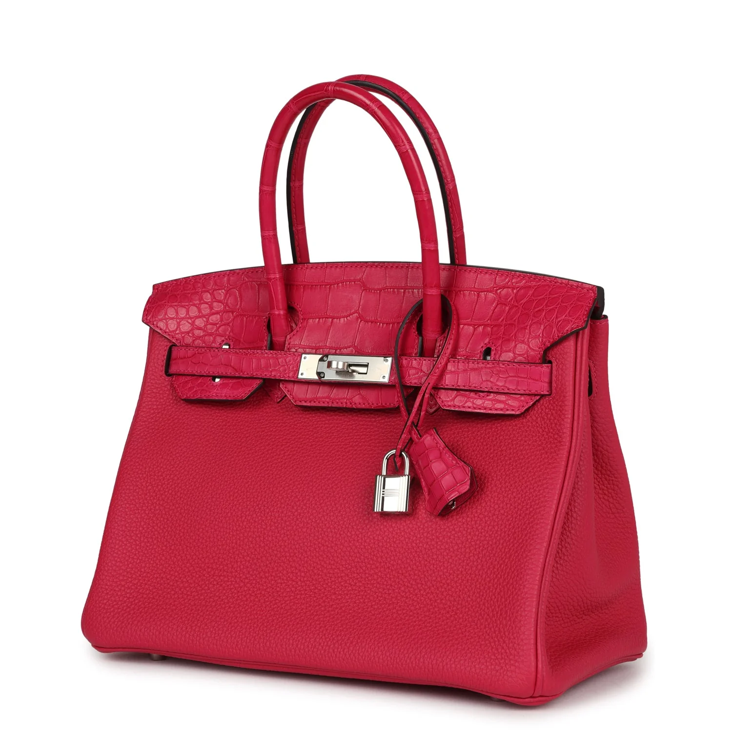 Hermes Birkin 30 Framboise Matte Alligator Togo Touch Palladium Hardware - Image 5