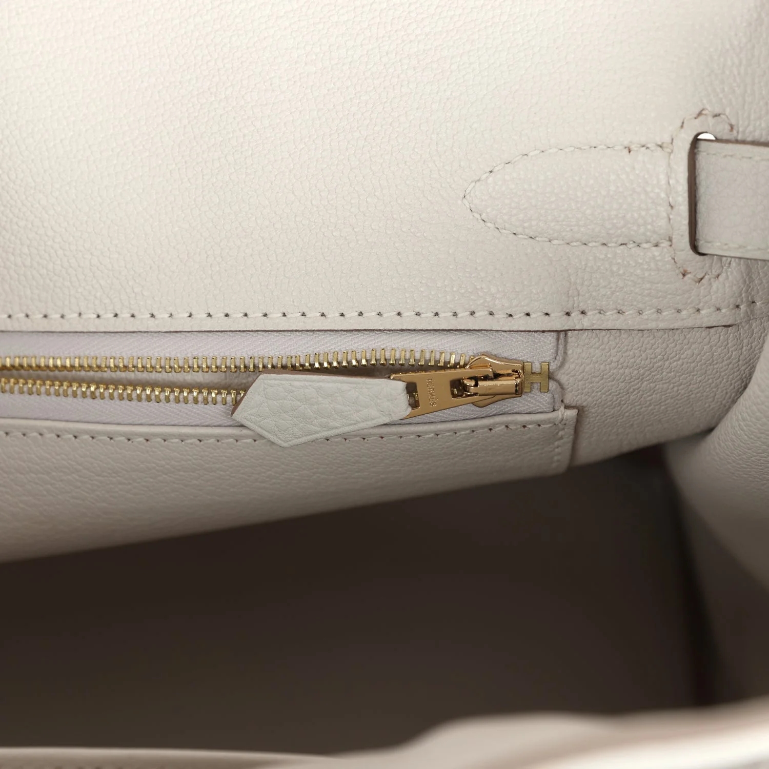 Hermes Birkin 30 Gris Perle Togo Gold Hardware - Image 9