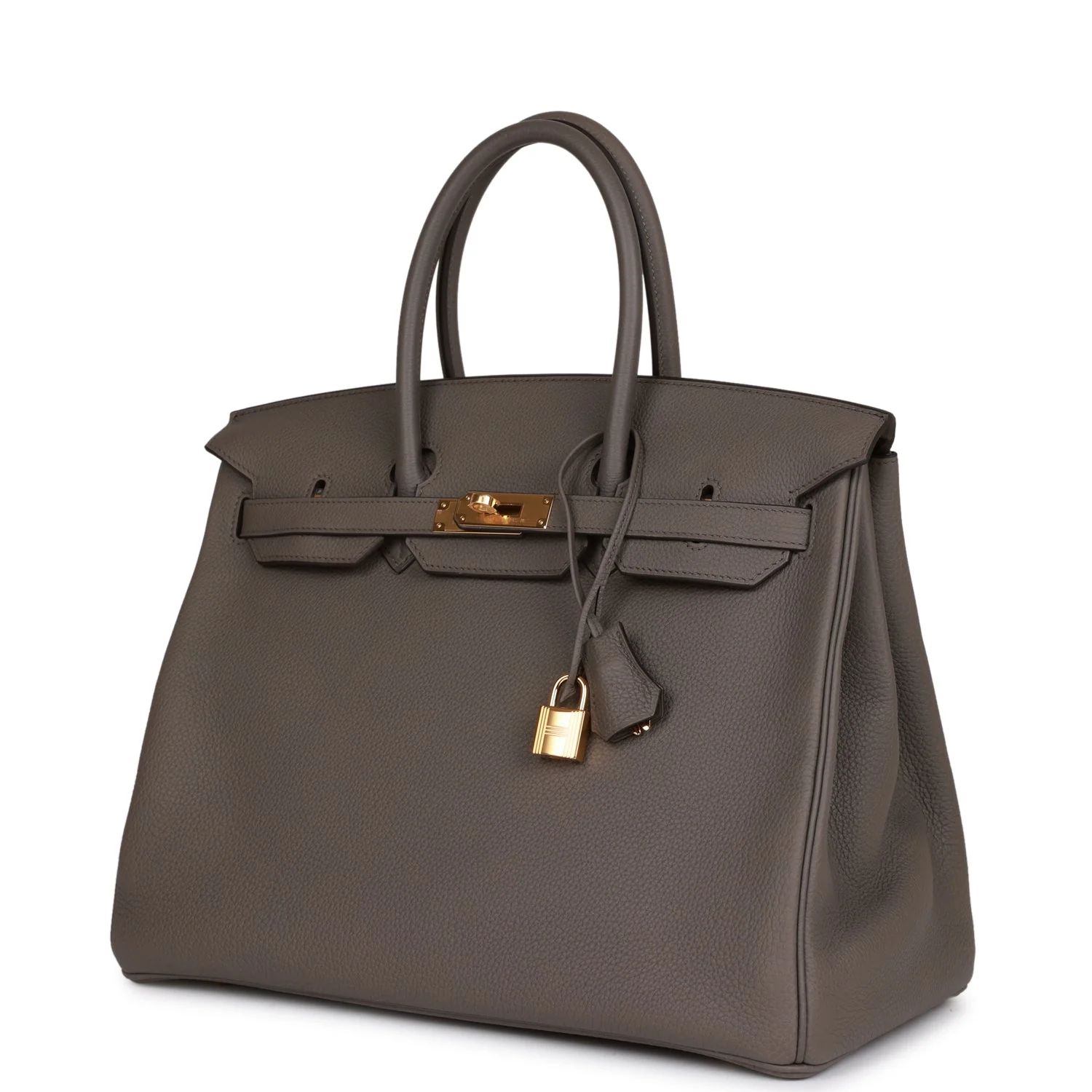 Hermes Birkin 35 Etain Togo Gold Hardware - Image 5