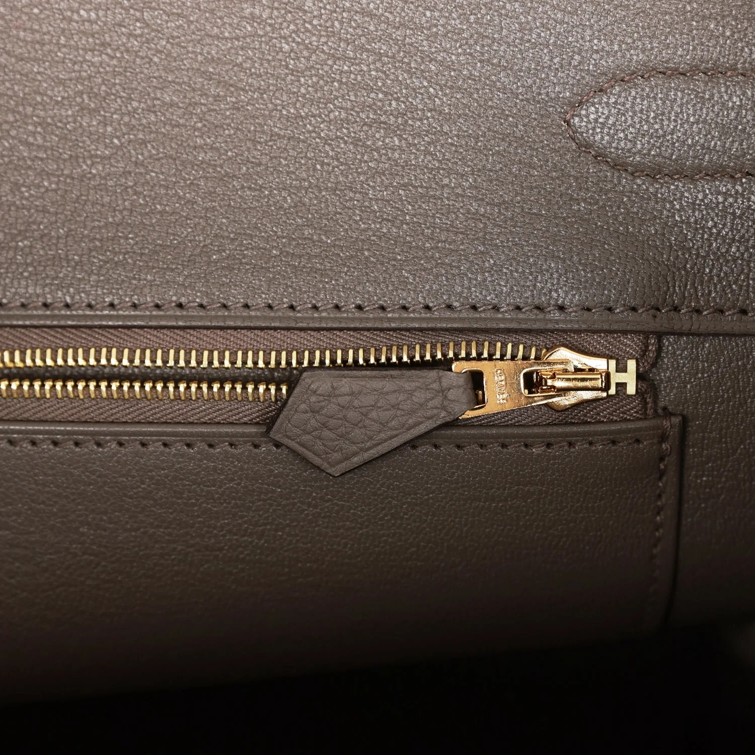 Hermes Birkin 35 Etain Togo Gold Hardware - Image 9