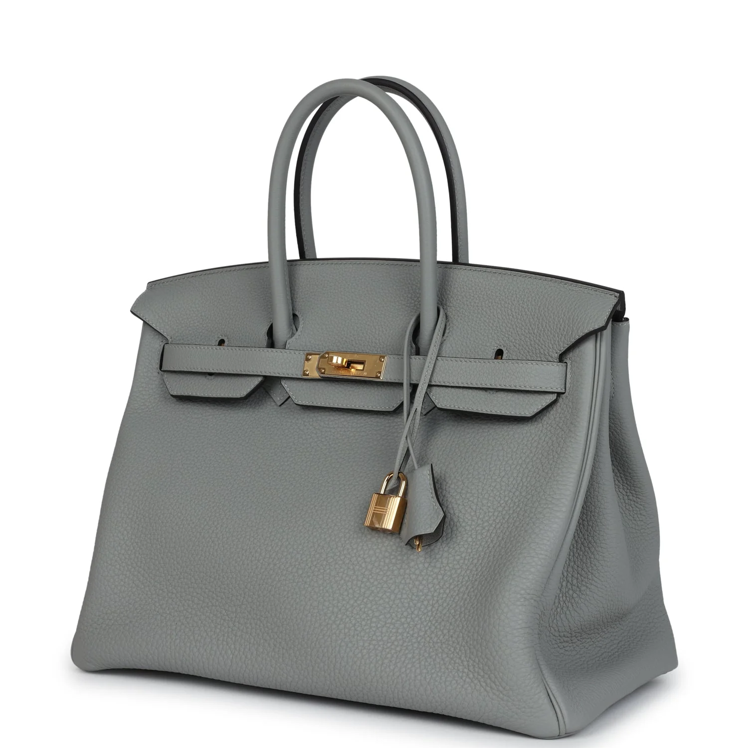 Hermes Birkin 35 Gris Mouette Togo Gold Hardware - Image 3