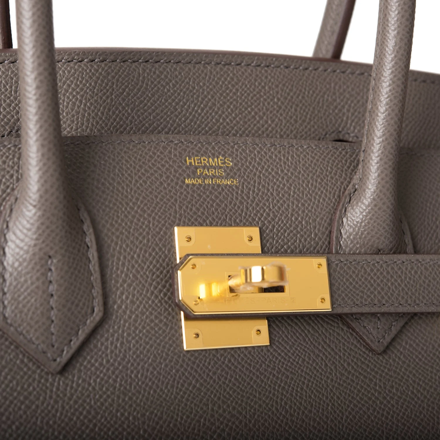 Hermes Birkin Sellier 30 Etain Epsom Gold Hardware - Image 7