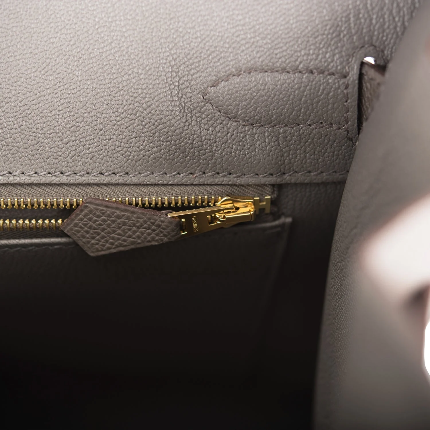 Hermes Birkin Sellier 30 Etain Epsom Gold Hardware - Image 9