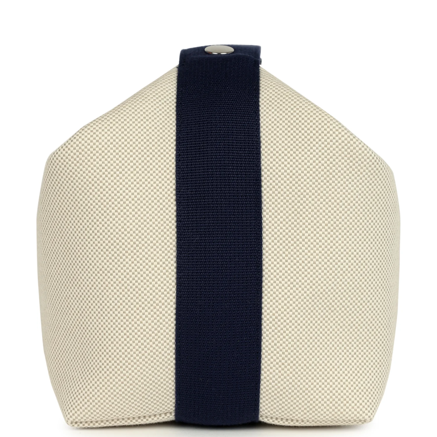 Hermes Bride A Brac Cabriole GM Gris Perle and Bleu Canvas Palladium Hardware - Image 3