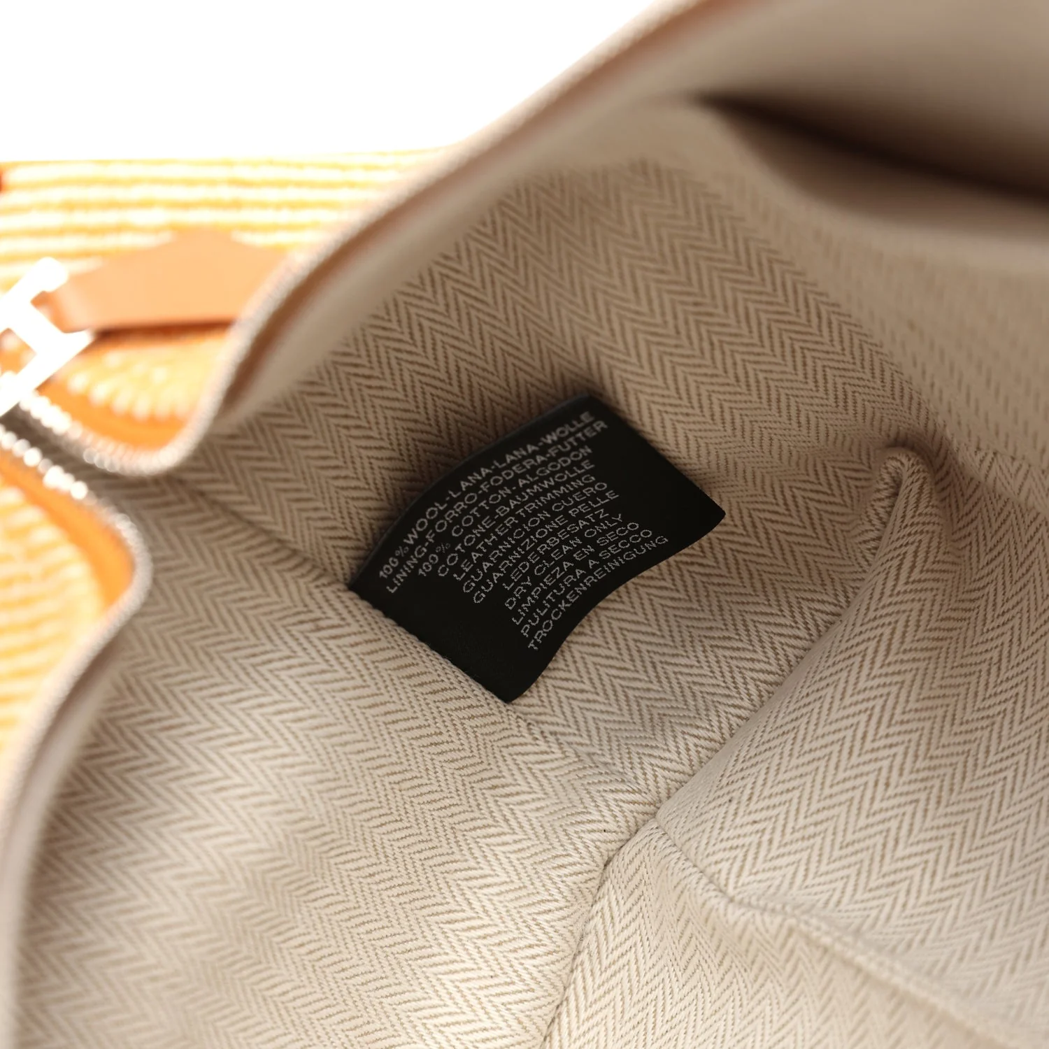 Hermes Bride A Brac Carre Case PM Fauve Merino Wool Palladium Hardware - Image 10