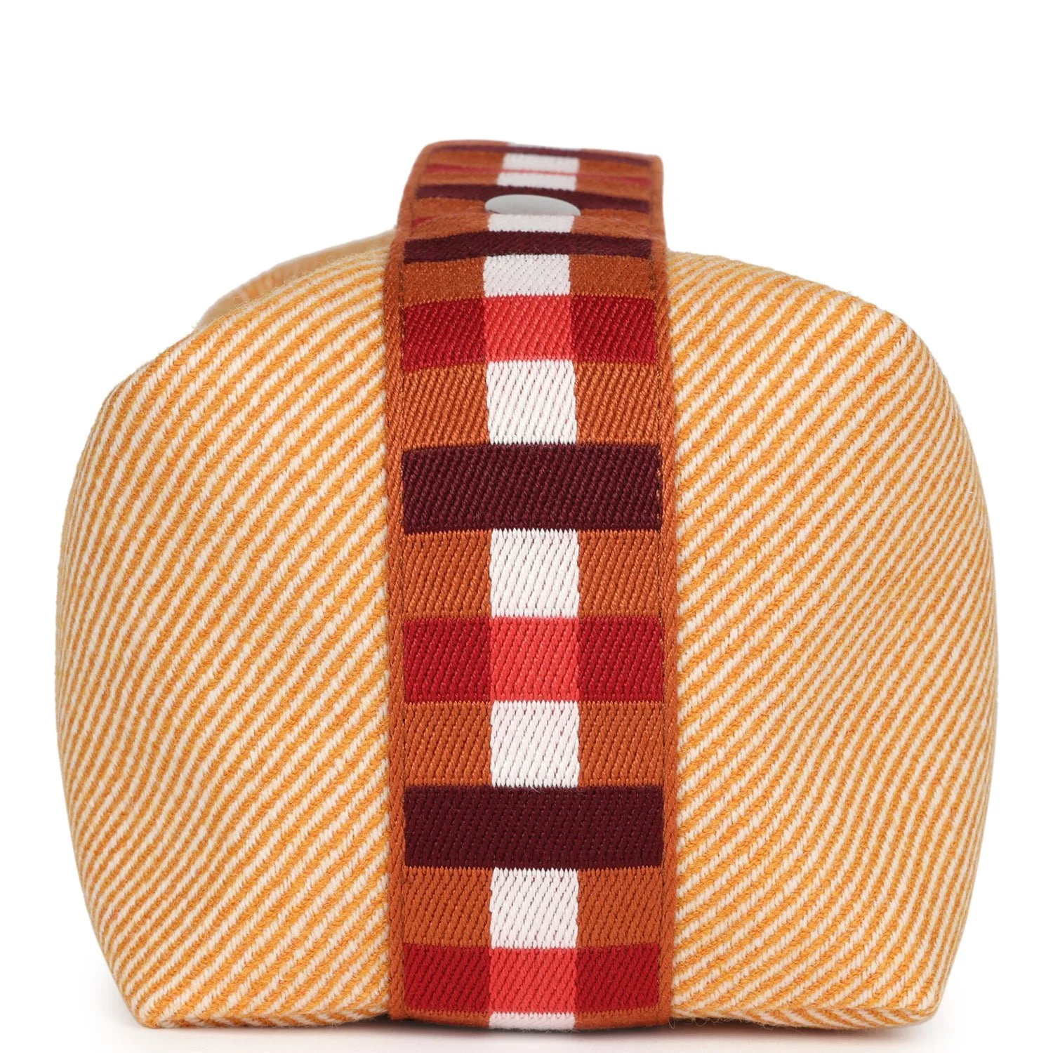 Hermes Bride A Brac Carre Case PM Fauve Merino Wool Palladium Hardware - Image 3