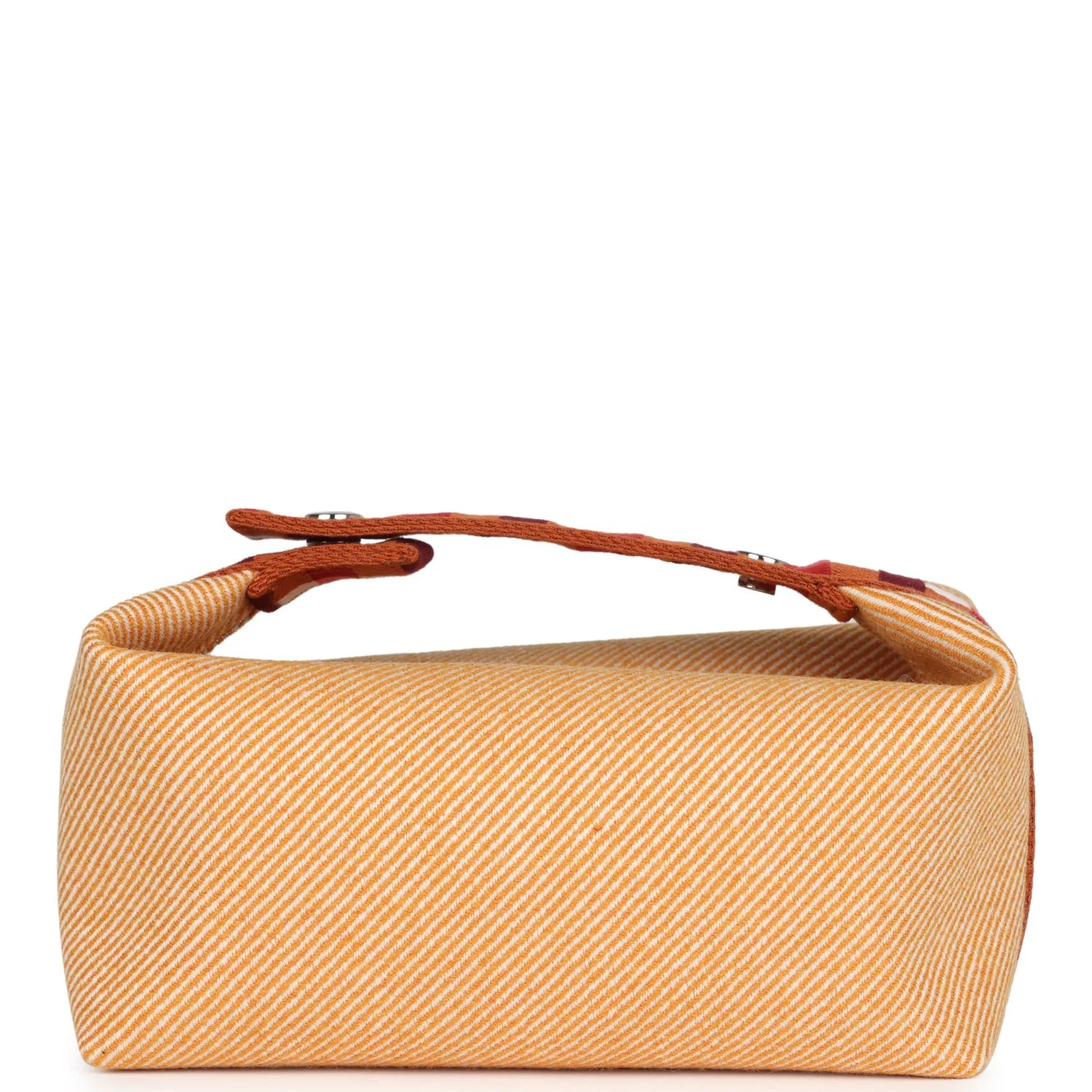 Hermes Bride A Brac Carre Case PM Fauve Merino Wool Palladium Hardware - Image 4