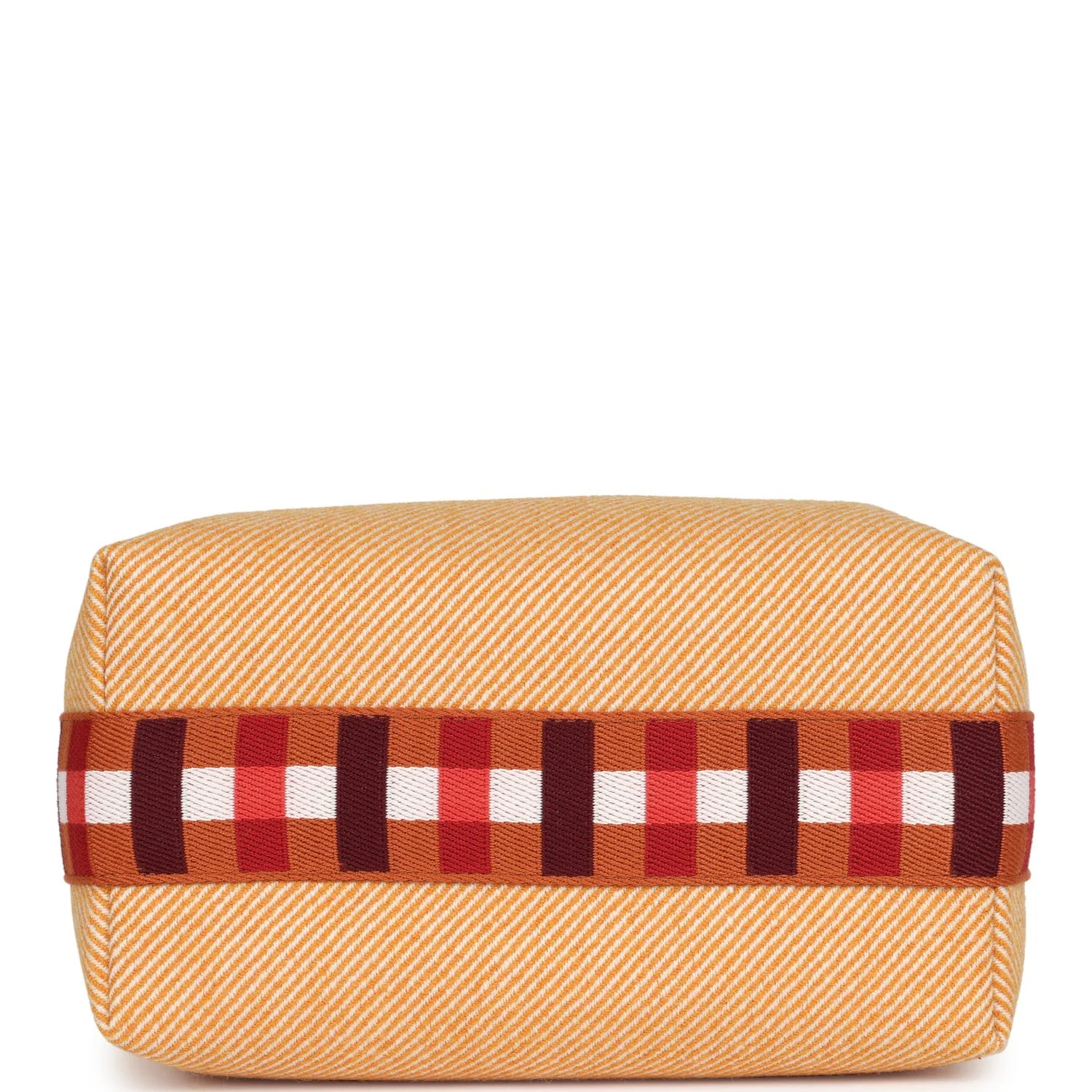 Hermes Bride A Brac Carre Case PM Fauve Merino Wool Palladium Hardware - Image 6