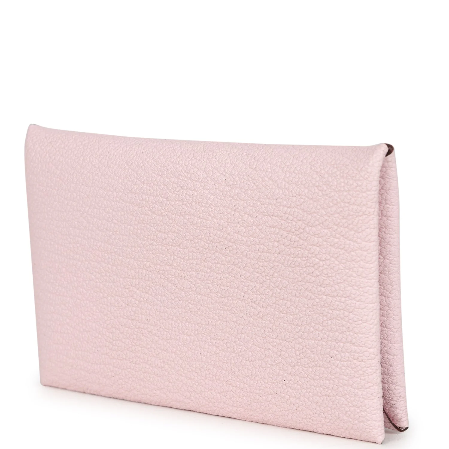 Hermes Calvi Card Holder Rose Darling Chevre Mysore Palladium Hardware - Image 5