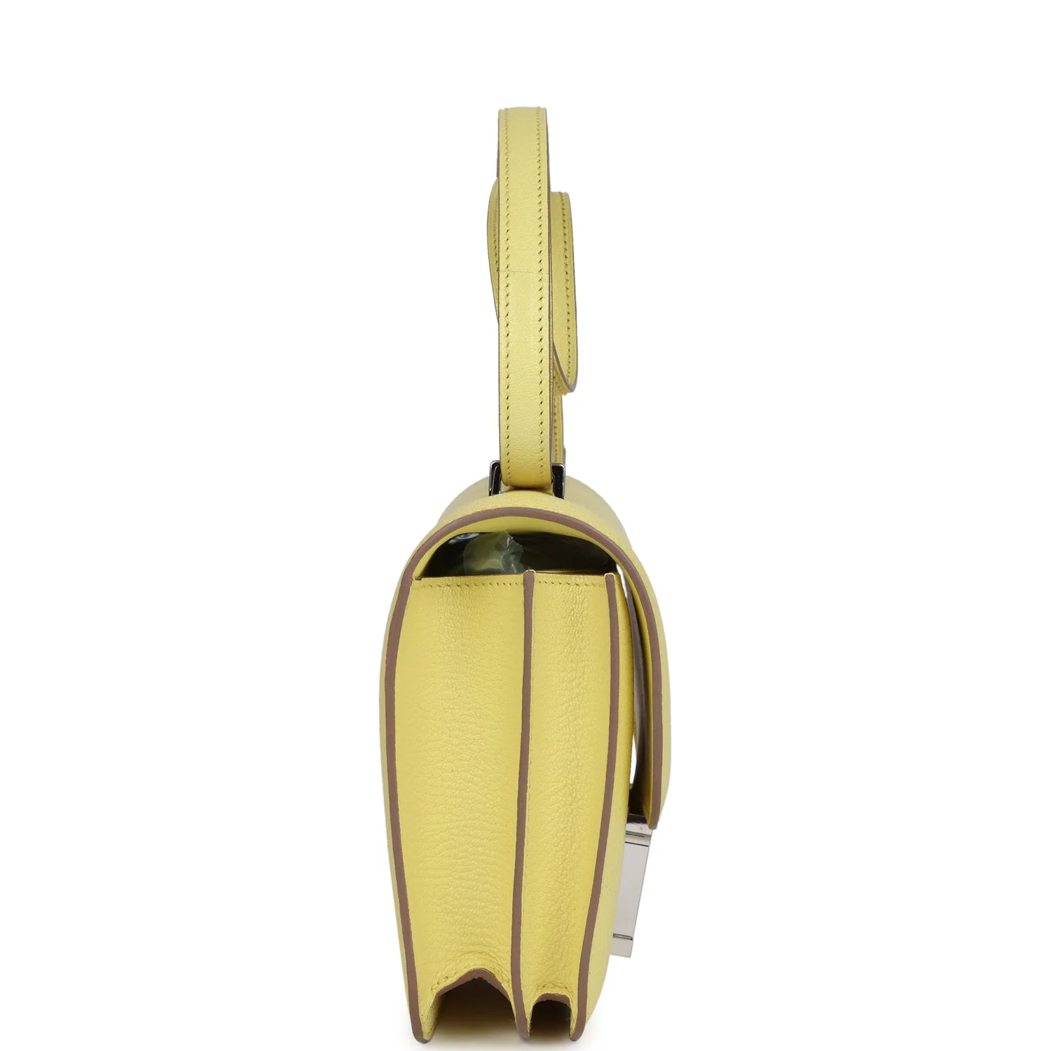 Hermes Constance 18 Limoncello Chevre Mysore Palladium Hardware - Image 3