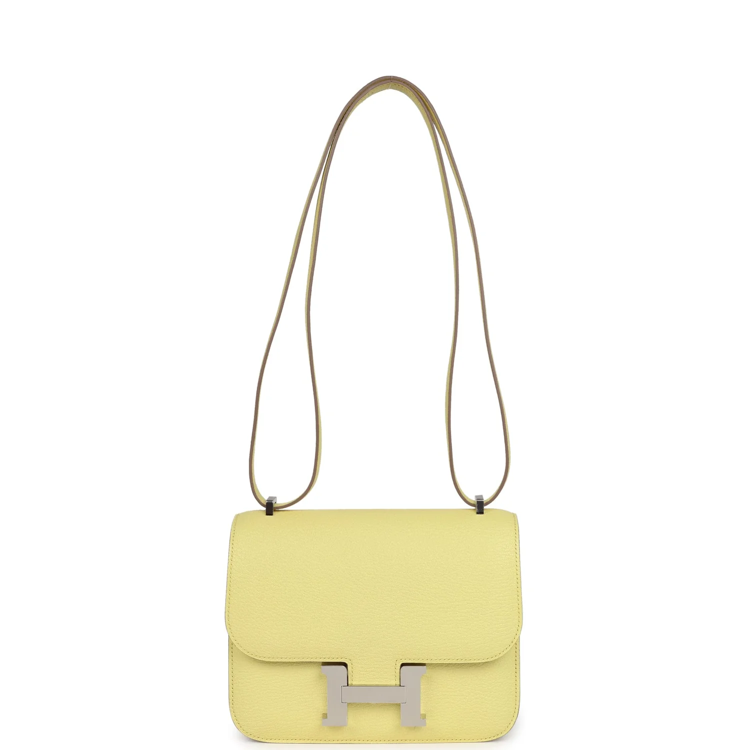 Hermes Constance 18 Limoncello Chevre Mysore Palladium Hardware - Image 7