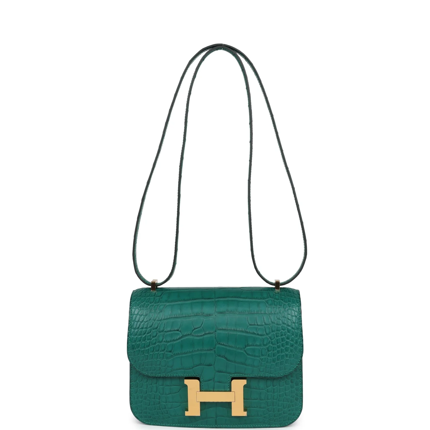 Hermes Constance 18 Malachite Matte Alligator Gold Hardware - Image 7