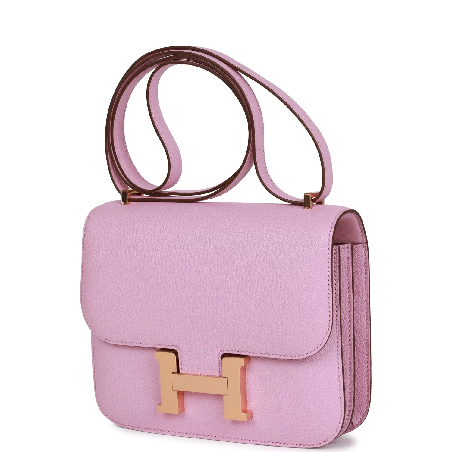Hermes Constance 18 Mauve Sylvestre Chevre Rose Gold Hardware - Image 5