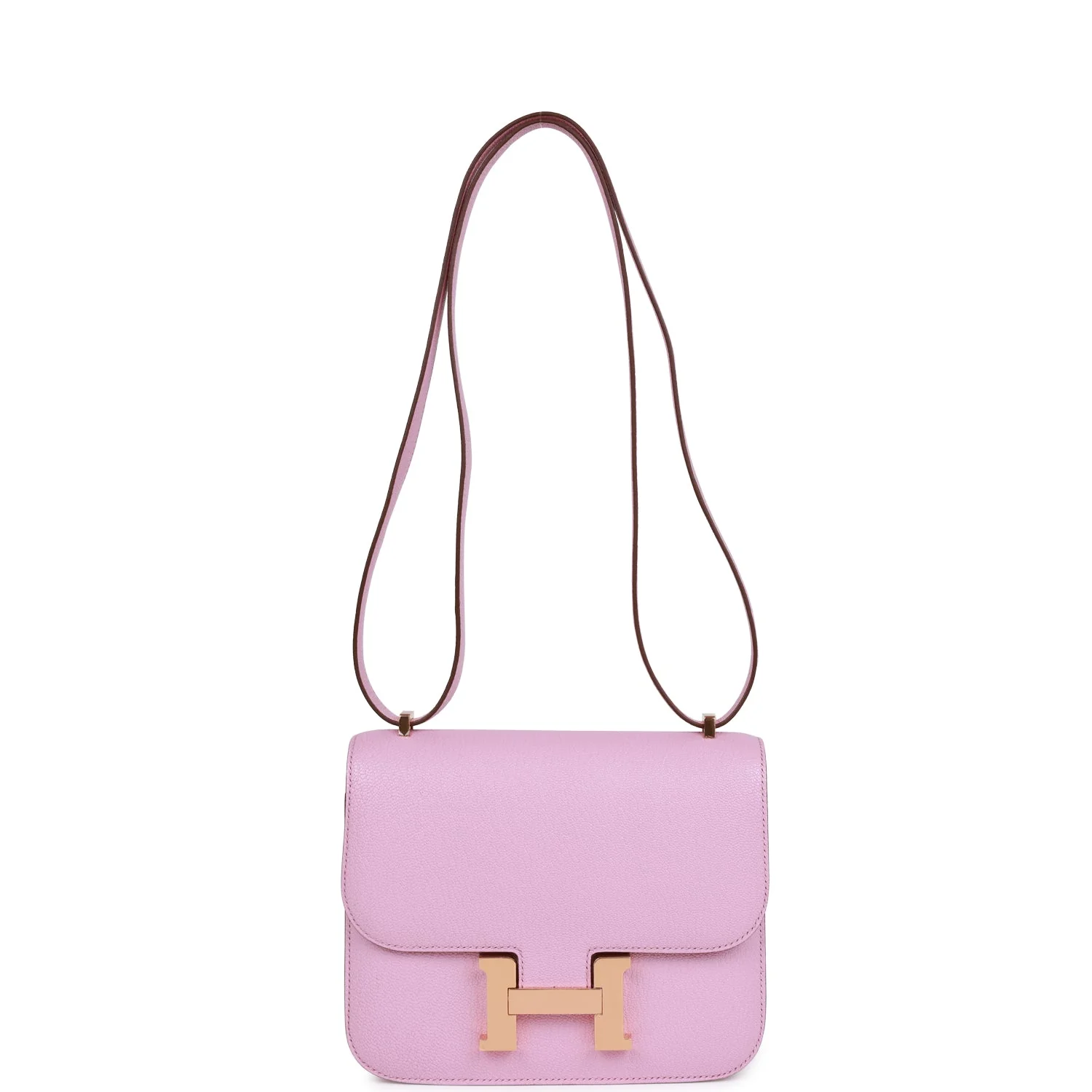Hermes Constance 18 Mauve Sylvestre Chevre Rose Gold Hardware - Image 7