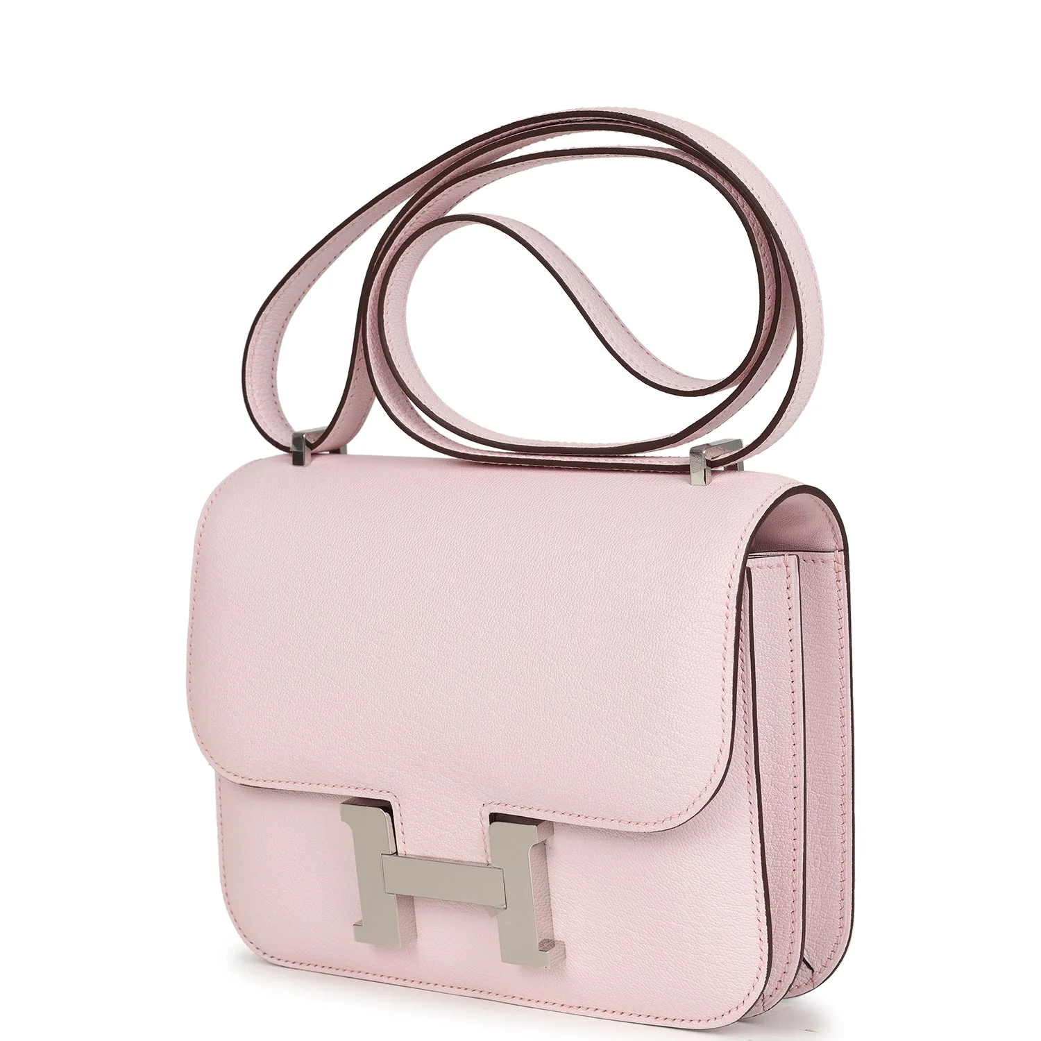 Hermes Constance 18 Rose Darling Chevre Mysore Palladium Hardware - Image 5