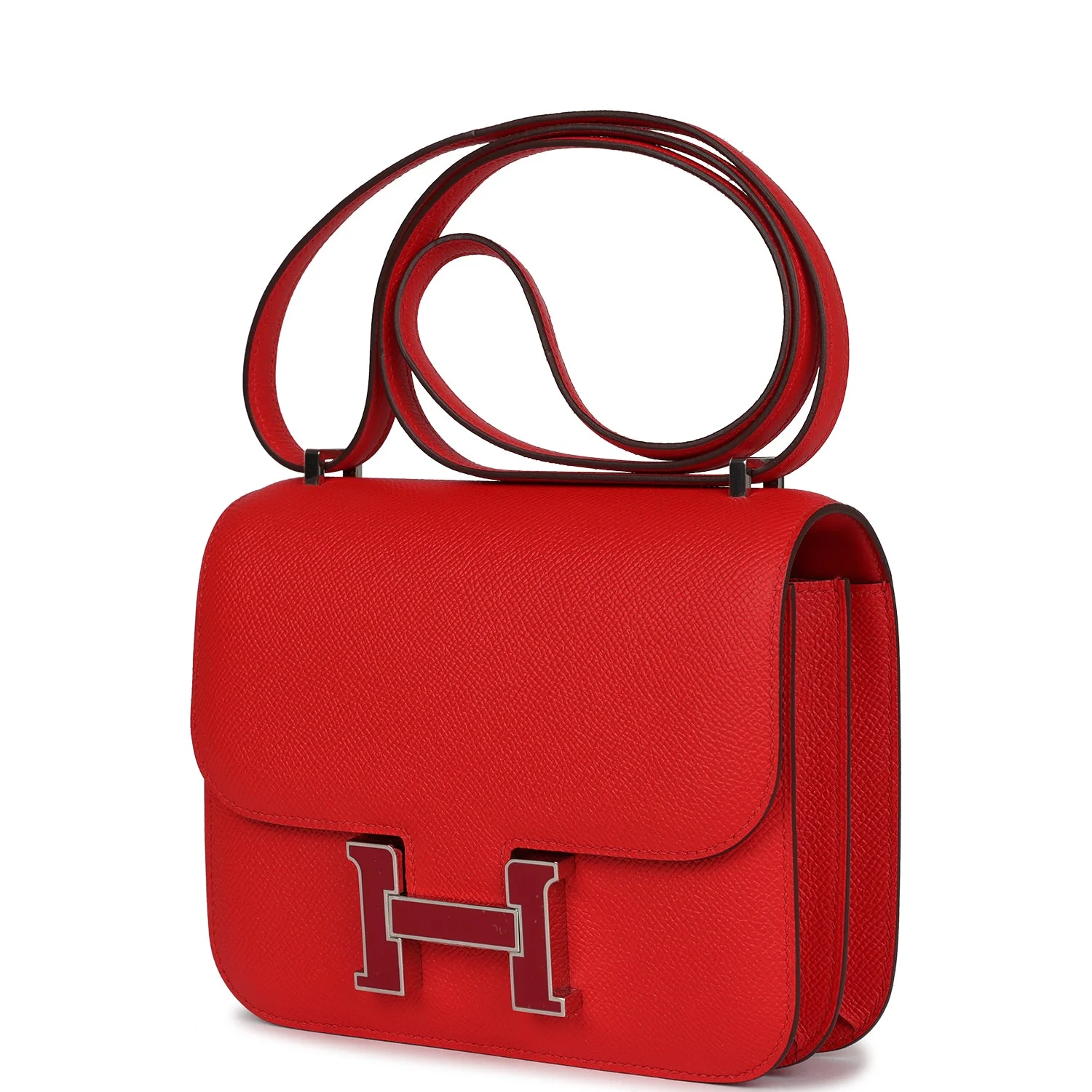 Hermes Constance 18 Rouge De Coeur Epsom Lacquered Palladium Hardware - Image 5