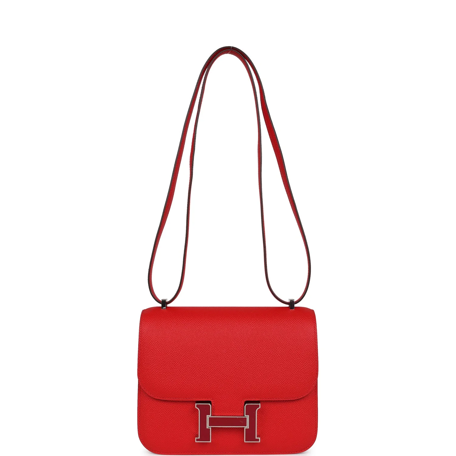 Hermes Constance 18 Rouge De Coeur Epsom Lacquered Palladium Hardware - Image 7